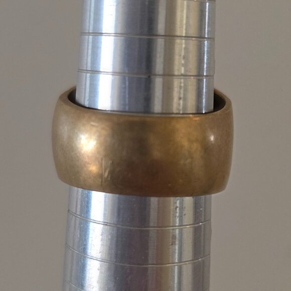 Antique Vintage Signet Men's Ring in Brass Engraved Crest SZ 10.5-10.75 18.7 gm - Picture 11 of 12